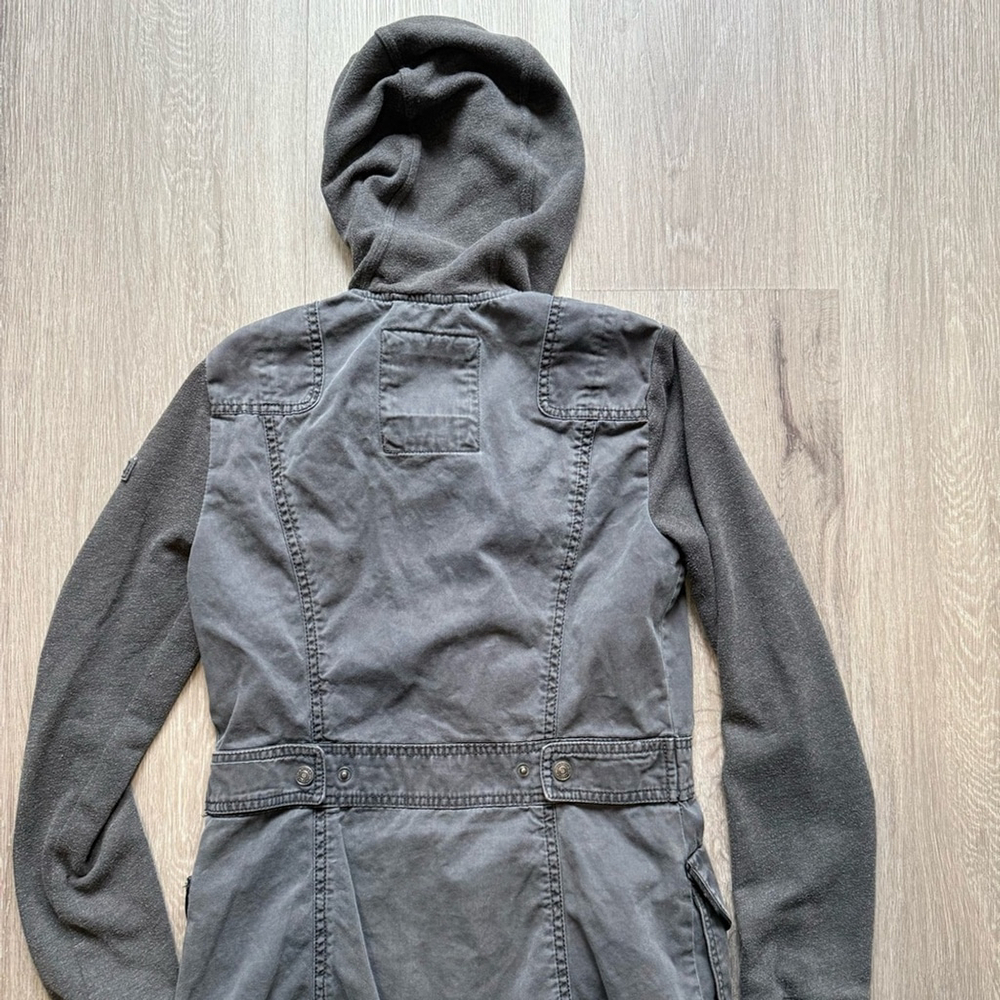 Abercrombie & Fitch Y2K Charcoal Utility Jacket Size S Industrial Retro Casual - Picture 14 of 15
